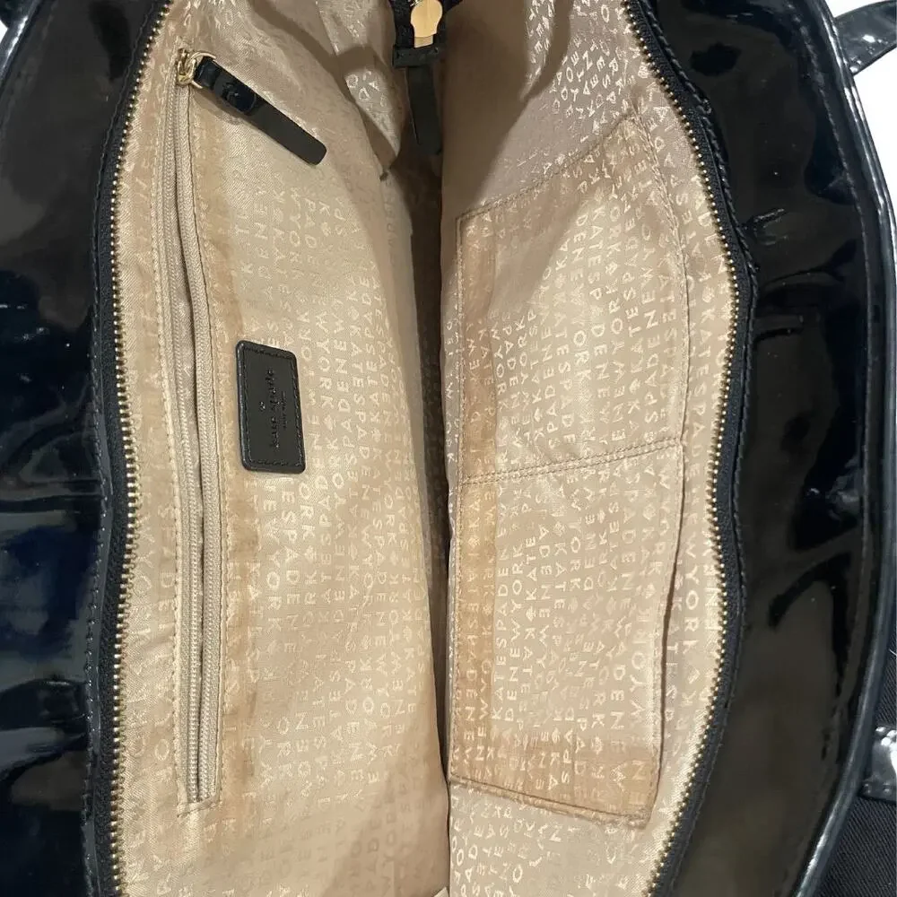 Kate Spade Harmony Metro Tote Handbag Patent Leather Purse All over Hearts